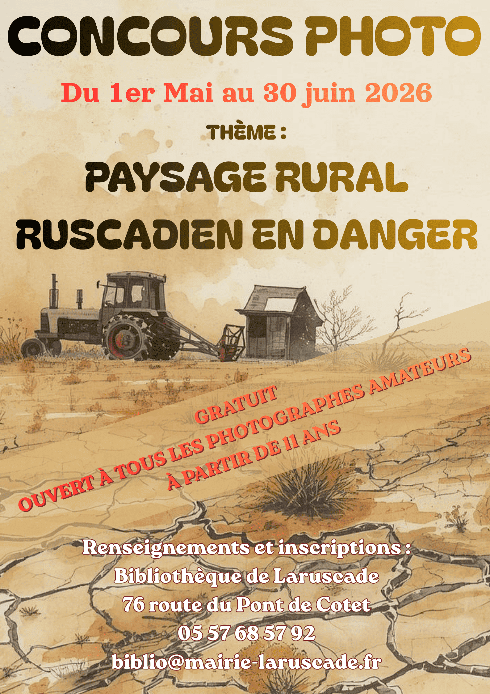 Paysage rural en dangercompressée